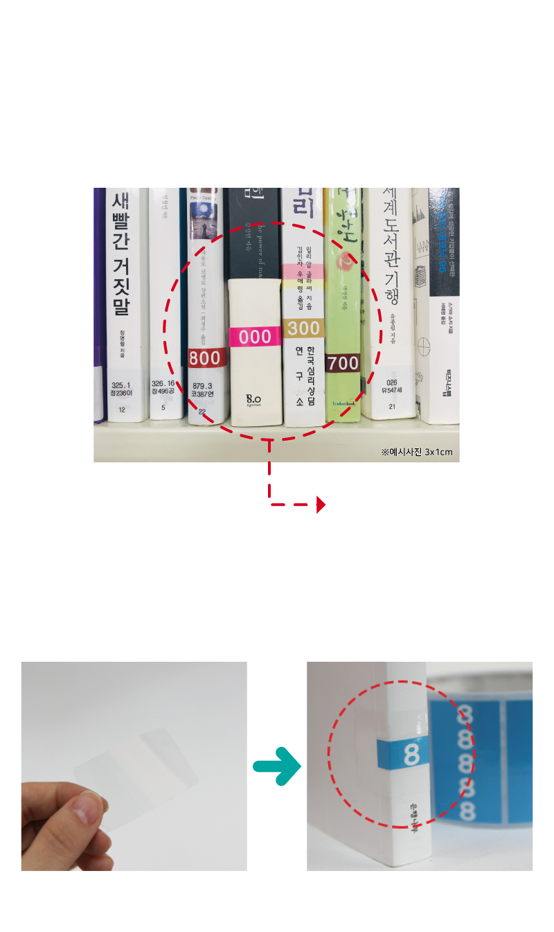 숫자띠라벨(아트지 제작)[2.6x1.3]-사용법